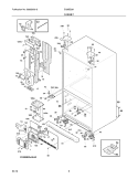 CABINET Diagram and Parts List for EI28BS36IB1  Electrolux Refrigerator