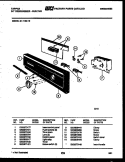 CONSOLE AND CONTROL PARTS Diagram and Parts List for 61-1160-23  Tappan Dishwasher