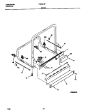 FRAME Diagram and Parts List for FDB421RFR1  Frigidaire Dishwasher