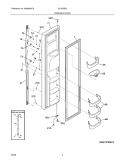 FREEZER DOOR Diagram and Parts List for GLHS38EJPB0  Frigidaire Refrigerator
