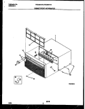 CABINET FRONT AND WRAPPER Diagram and Parts List for FAC067T7A1  Frigidaire Air Conditioner