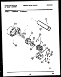 BLOWER AND DRIVE PARTS Diagram and Parts List for DE650KDD6  Frigidaire Dryer