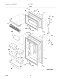 DOOR Diagram and Parts List for GLHT186JPB0  Frigidaire Refrigerator
