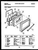 DOOR PARTS Diagram and Parts List for RG36BNL2  Frigidaire Range