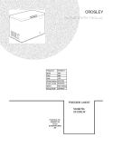 COVER Diagram and Parts List for CFC09LW1  Crosley Freezer