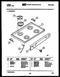 COOKTOP PARTS Diagram and Parts List for CGC3S5WXE  Gibson Range