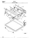 CONTROLS / TOP PANEL Diagram and Parts List for MDE436REW0  Frigidaire Dryer