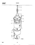 WASHER - TUBS, MOTOR Diagram and Parts List for MLCE52RCS0  Tappan Washer