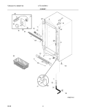 CABINET Diagram and Parts List for LFFU1424DW10  Frigidaire Freezer