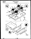 COOKTOP AND DRAWER PARTS Diagram and Parts List for MEF301PBWA  Frigidaire Range