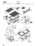 SHELVES Diagram and Parts List for FRT16NRGD6  Frigidaire Refrigerator
