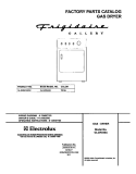 COVER Diagram and Parts List for GLGR642AS2  Frigidaire Dryer
