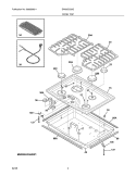 COOK TOP Diagram and Parts List for EW30GC55GW1  Electrolux Cooktop