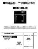 COVER Diagram and Parts List for FEB789WESB  Frigidaire Wall Oven