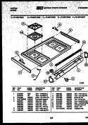 COOKTOP PARTS Diagram and Parts List for 76-4667-32-06  Tappan Microwave Oven Combo