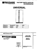 COVER Diagram and Parts List for MRS22HNCW0  Frigidaire Refrigerator