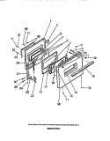 OVEN DOOR PANELS Diagram and Parts List for RG45CL1  Frigidaire Range