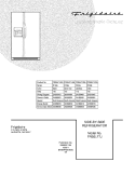 COVER Diagram and Parts List for FRS6LF7JM5  Frigidaire Refrigerator