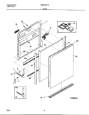 DOOR Diagram and Parts List for FDB634CFS1  Frigidaire Dishwasher