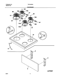 TOP / DRAWER Diagram and Parts List for TEF303AWA  Tappan Range
