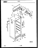 CABINET PARTS Diagram and Parts List for 95-1512-23-01  Tappan Refrigerator