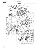 ICE MAKER Diagram and Parts List for FRT21TSCW6  Frigidaire Refrigerator