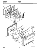 DOOR Diagram and Parts List for FEF354CGSA  Frigidaire Range