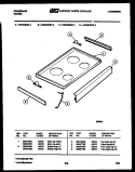 COOKTOP PARTS Diagram and Parts List for REG638BDW2  Frigidaire Range