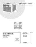 COVER Diagram and Parts List for FAS226R2A1  Frigidaire Air Conditioner