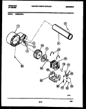 BLOWER AND DRIVE PARTS Diagram and Parts List for DG5520RW2  Frigidaire Dryer