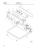 CONTROL PANEL Diagram and Parts List for NGSE74DAS0  Frigidaire Dryer