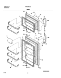 DOORS Diagram and Parts List for FRT21KG4CQ0  Frigidaire Refrigerator