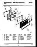 DOOR PARTS Diagram and Parts List for GF740ND4  Frigidaire Range