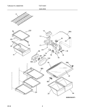 SHELVES Diagram and Parts List for FGHT1846KP2  Frigidaire Refrigerator