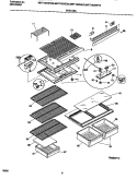 SHELVES Diagram and Parts List for MRT18DNED5  Frigidaire Refrigerator