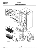 CABINET / CONTROL / SHELVES Diagram and Parts List for UL4000ECW1  Electrolux Freezer