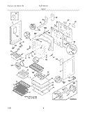 BODY Diagram and Parts List for GLEFZ389HCA  Frigidaire Range