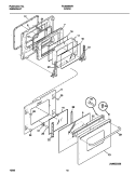 DOOR Diagram and Parts List for FCS388WHCC  Frigidaire Range