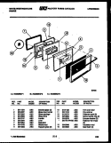 UPPER OVEN DOOR PARTS Diagram and Parts List for KC935KDD2  Frigidaire Range