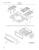 TOP/DRAWER Diagram and Parts List for LFGF3027LSC  Frigidaire Range