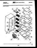 SHELVES AND SUPPORTS Diagram and Parts List for FPZ19VFW1  Frigidaire Refrigerator