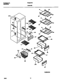 SHELVES Diagram and Parts List for FRS24WPBD1  Frigidaire Refrigerator