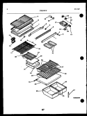 SHELVES AND SUPPORTS Diagram and Parts List for TSK206EN4D  Kelvinator Refrigerator