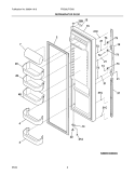 REFRIGERATOR DOOR Diagram and Parts List for FRS26LF7DS0  Frigidaire Refrigerator