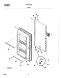DOOR Diagram and Parts List for FFU14FK1CW0  Frigidaire Freezer