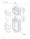 DOORS Diagram and Parts List for FFTR1715LW0  Frigidaire Refrigerator