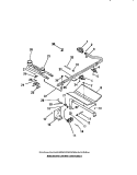 BURNERS, IGNITORS, CONTROLS Diagram and Parts List for GG26PCW2  Frigidaire Range