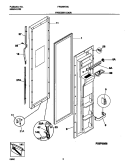 FREEZER DOOR Diagram and Parts List for FRS26KR4JQ1  Frigidaire Refrigerator