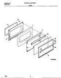DOOR Diagram and Parts List for MEF322SBDE  Frigidaire Range
