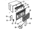 CABINET FRONT & WRAPPER Diagram and Parts List for AC054L7A1  Frigidaire Air Conditioner